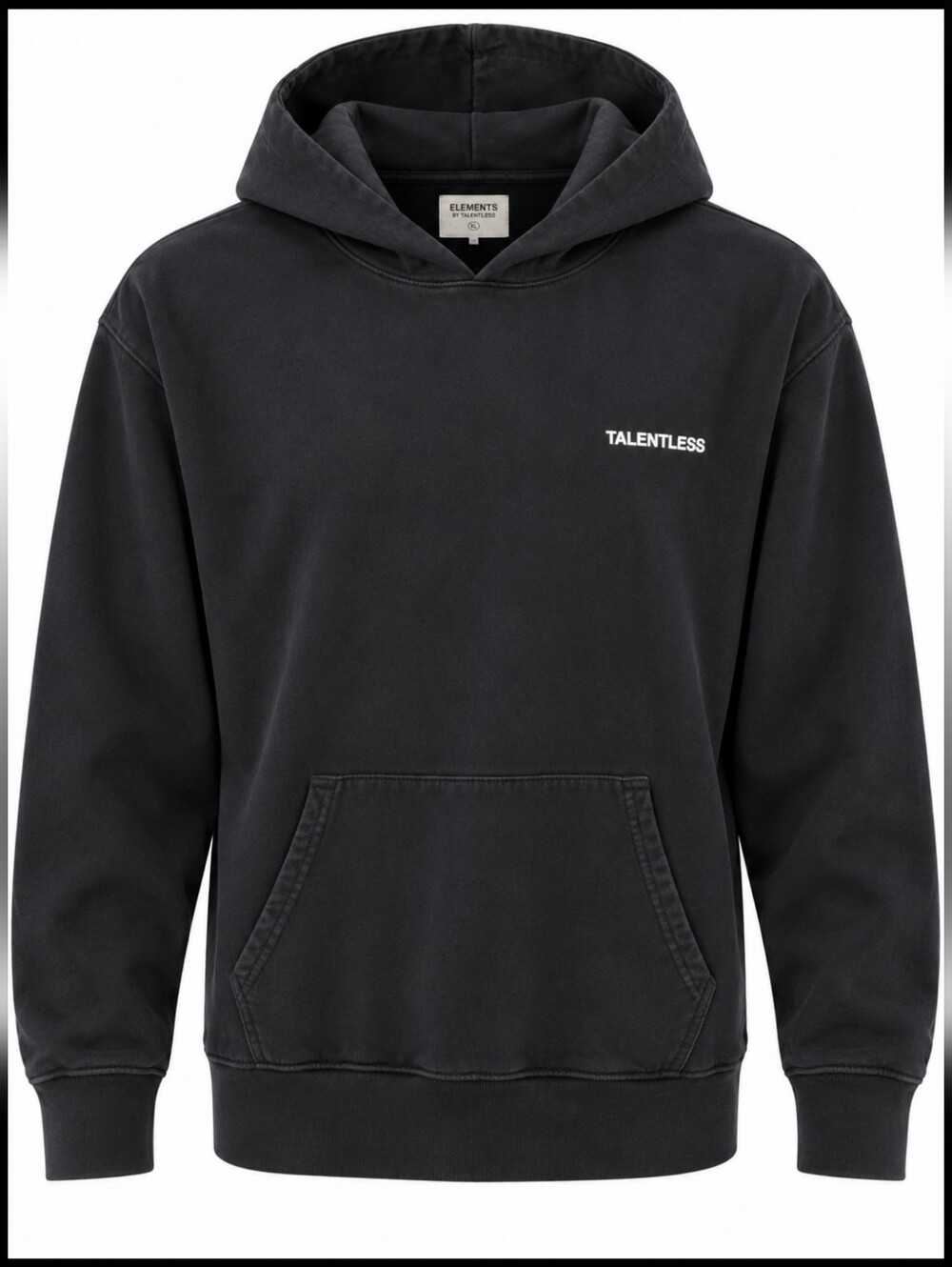 Talentless Elements Black Pullover Hoodie XL Oversized Minimalist Streetwear